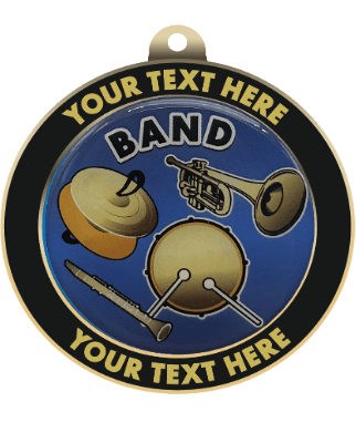 Band Insert Medal with Personalized Rim
