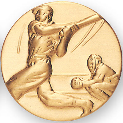 Batter and Catcher Baseball Litho Medal Insert