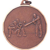 2 Inch Diamond Cut Edge Baseball Batter and Catcher Medal