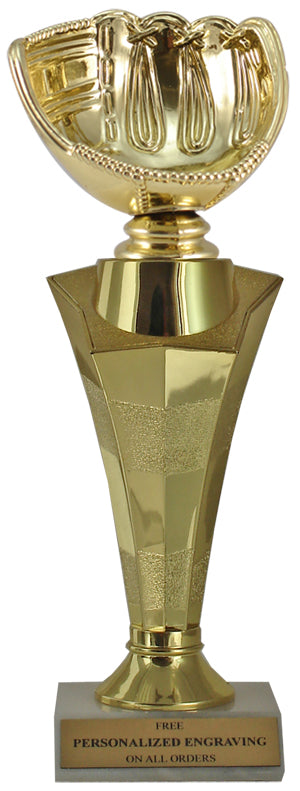 Baseball Glove Star Column Trophy