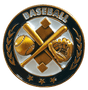 Baseball Gold Enamel Lapel Pin