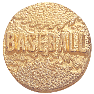 Gold Baseball Pin
