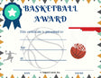 Basketball Award Certificate - Free Template