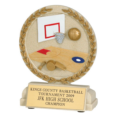 Basketball Cast Stone Trophy