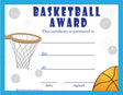 Basketball Certificate - Free Template