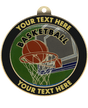 Basketball Insert Medal with Personalized Rim