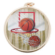 2 3/16" Color Basketball Medal