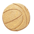 Gold Basketball-Shaped Pin