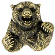 Bear Antique Brass Mascot Lapel Pins