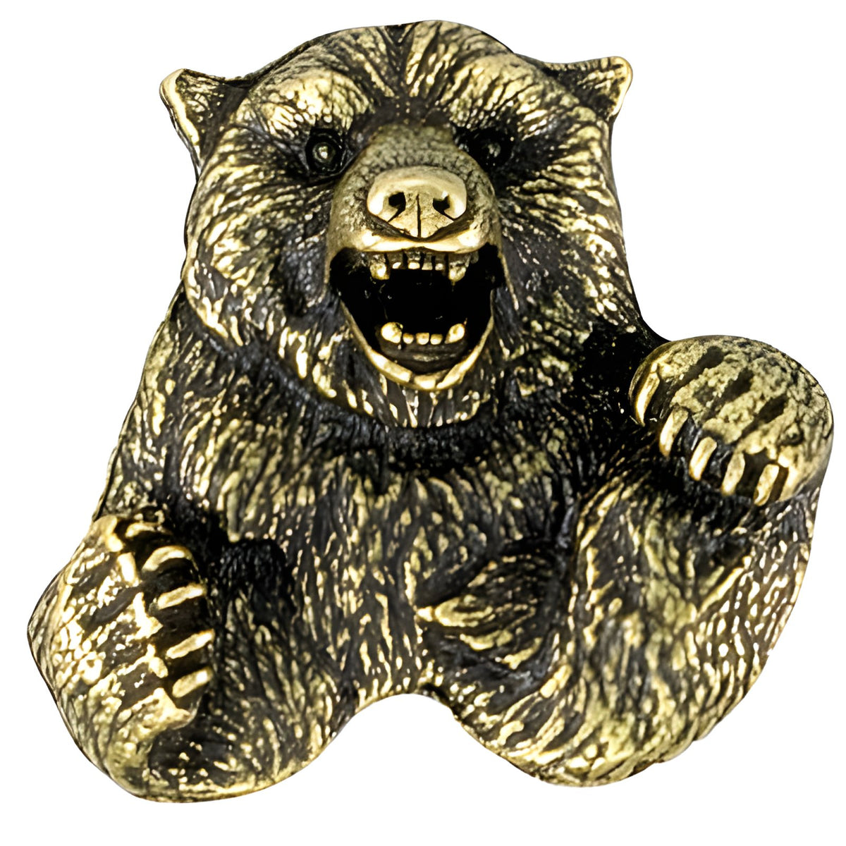 Bear Antique Brass Mascot Lapel Pins