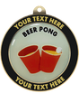 Beer Pong Insert Medal with Personalized Rim