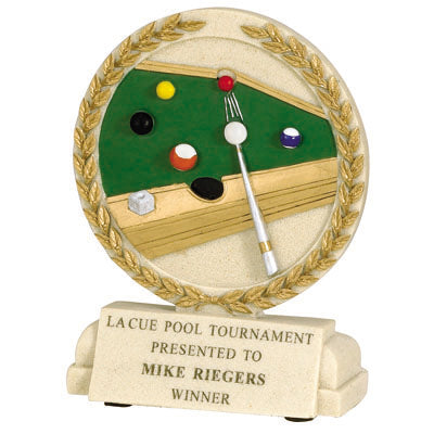 Billiards Cast Stone Trophy