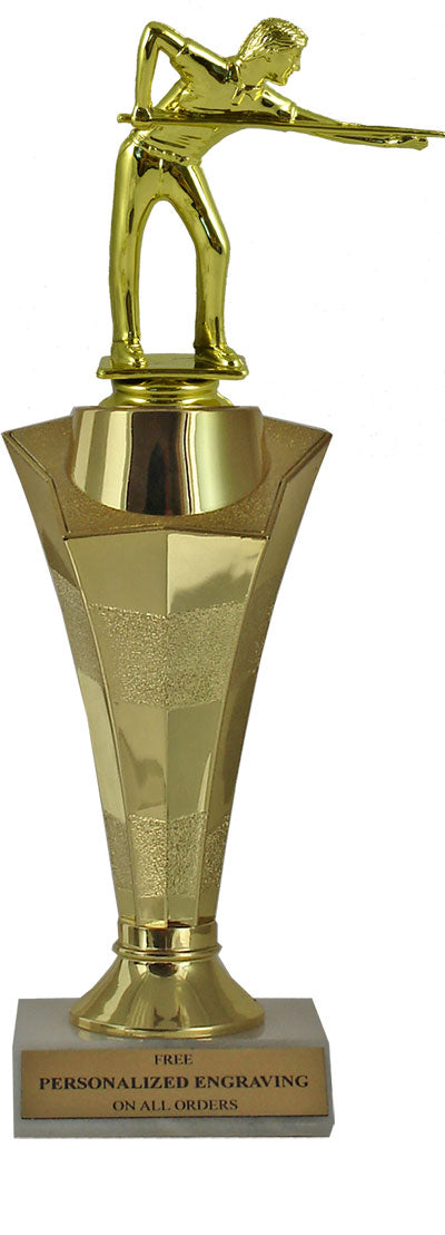 Billiards Star Column Trophy