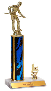Billiards 1st, 2nd and 3rd Place Trophy