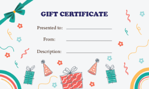 Birthday Gift Certificate - Free Template