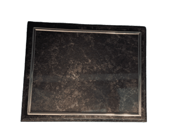 Black Marble Certificate Plaque with Silver Frame