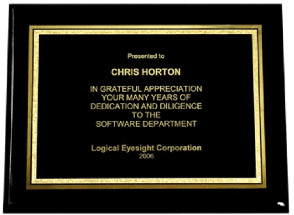12" x 9" Black Piano Plaque