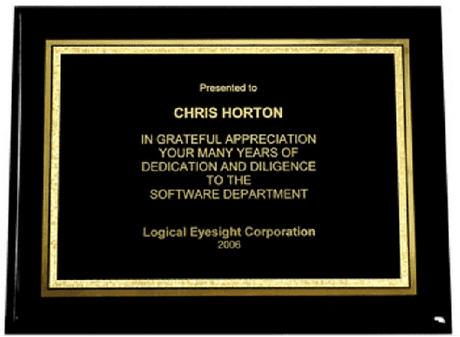 12" x 9" Black Piano Plaque