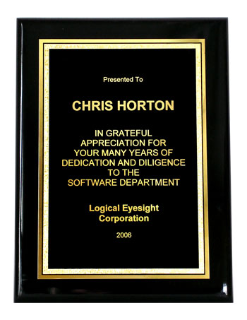 8"x10" Black Piano Plaque