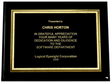 9" x 7" Black Piano Plaque