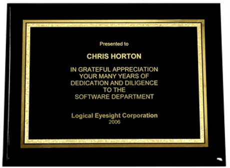 9" x 7" Black Piano Plaque