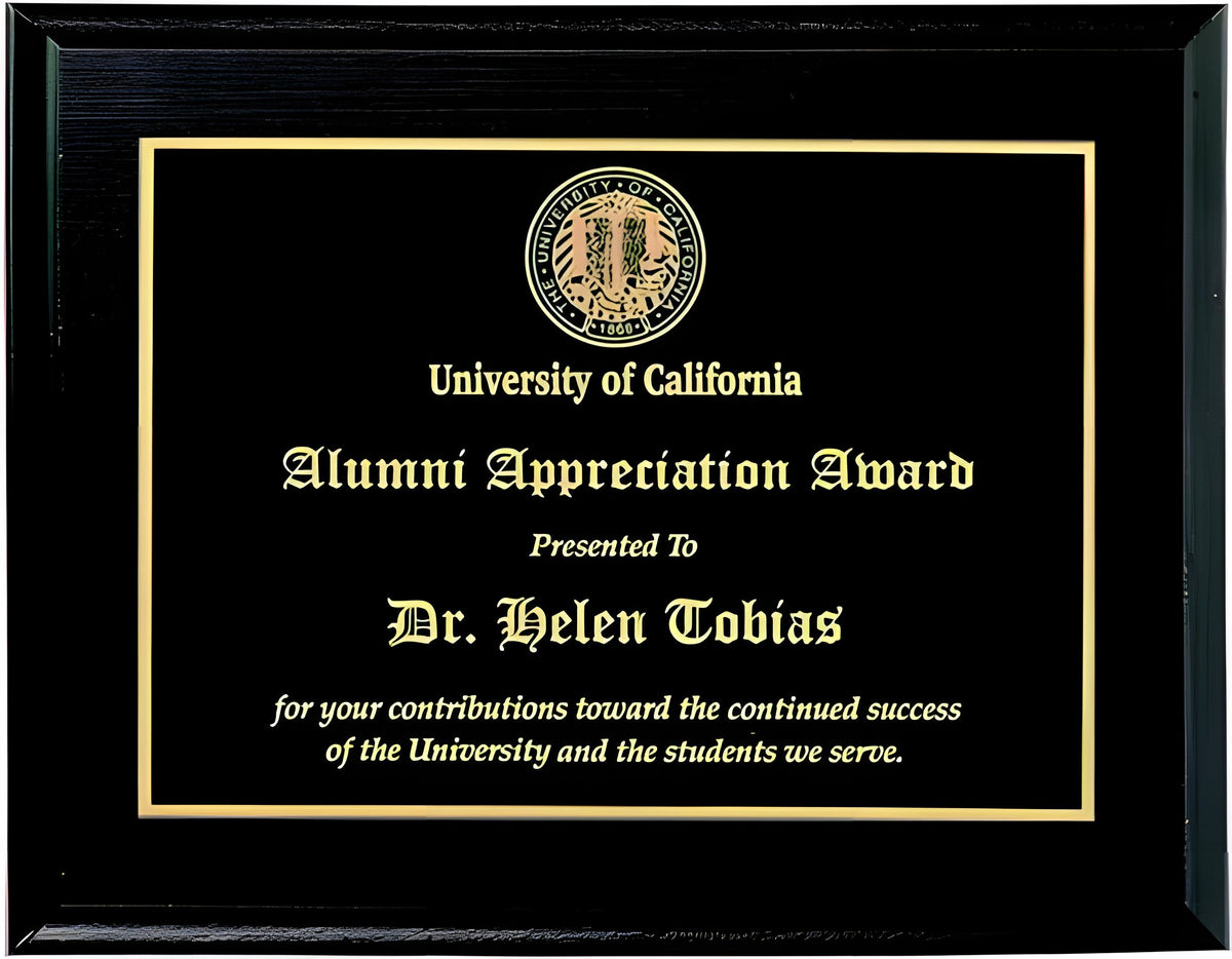 10" x 8" Black Award Plaque