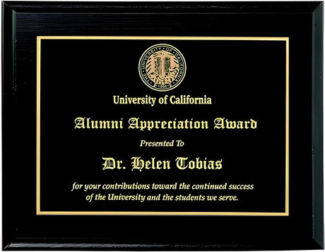 10" x 8" Black Award Plaque