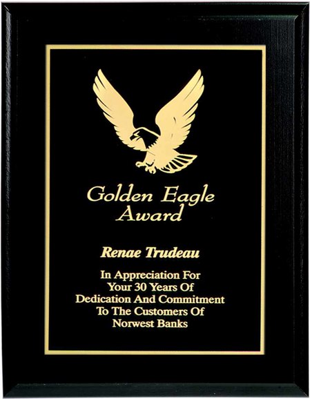 7" x 9" Black Award Plaque