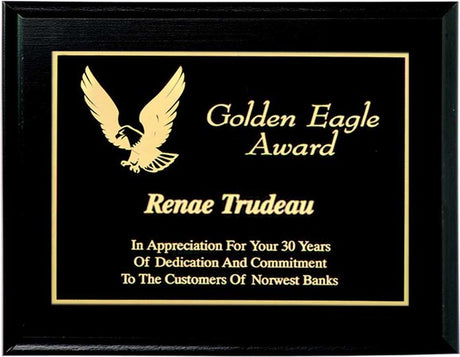 9" x 7" Black Award Plaque