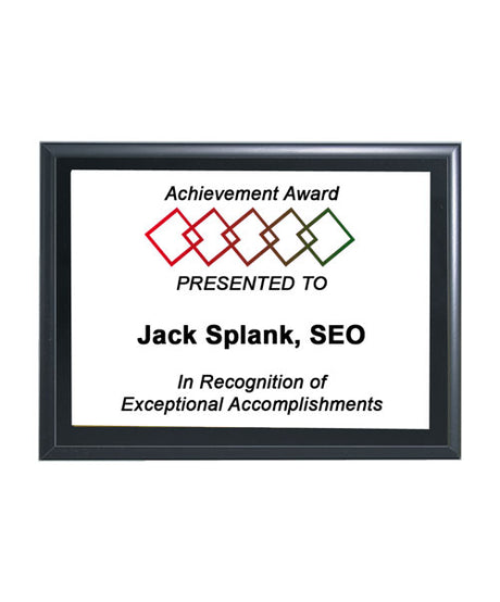 Black Wall Plaque - 10" x 8"