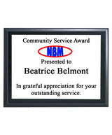 Black Wall Plaque - 12" x 9"