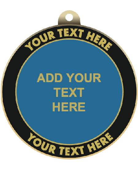 Blank Medal with Personalized Front Rim For Event Name
