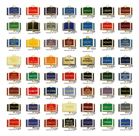 Book-Shaped School Subject Lapel Pins