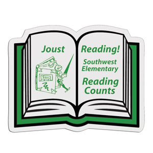 Book Shaped Custom Badge