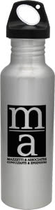 BPA Free Torpedo Collection Water Bottles - Silver