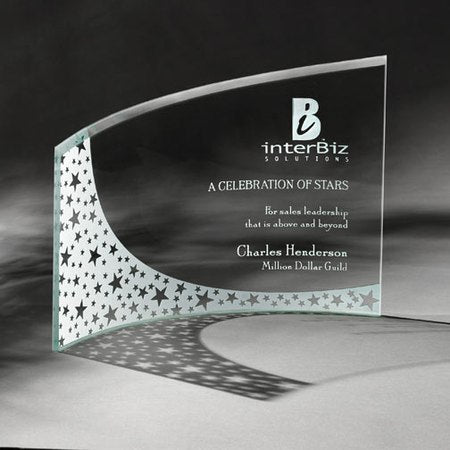 Breeze Bent Glass Award Crystal