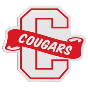 C-Shaped Mascot Badge with Choice of Back
