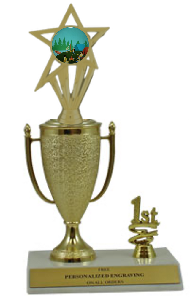 Camp 1st, 2nd and 3rd Place Award Cup Trophy with Insert