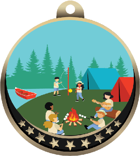 Camping Insert Medal