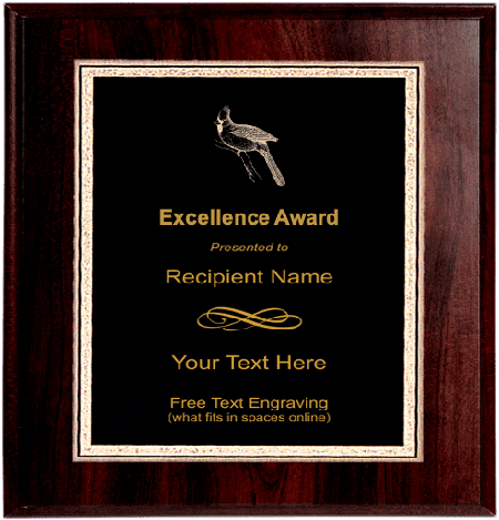 Cardinal Mascot Plaque