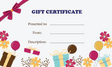 Celebrate Gift Certificate - Free Template