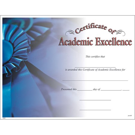 Certificate of Academic Excellence