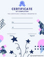 Award of Completion Certificate - Free Template - Vertical