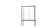 Challenger Aluminum Display Case, White Laminate Back w/ Satin Natural aluminum frame finish, 66"H x 48"W x 16"D