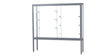 Challenger Aluminum Display Case, White Laminate Back w/ Satin Natural aluminum frame finish, 66"H x 72"W x 16"D