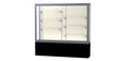 Challenger Black Laminate Display Case, Plaque Fabric Back w/ Satin Natural aluminum frame finish, 66"H x 72"W x 16"D