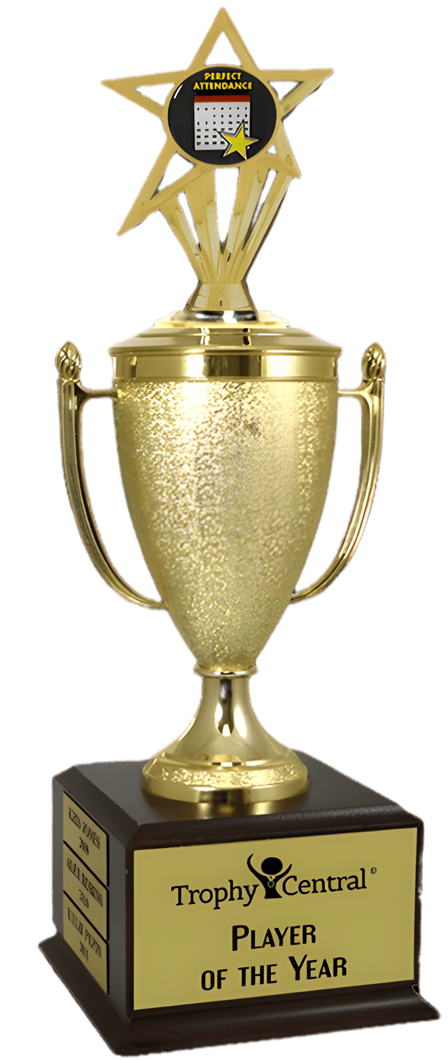 Perfect Attendance Champion's Cup Trophy with Insert
