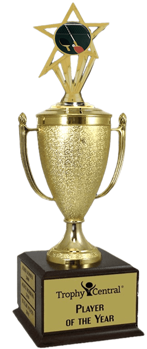 Table Tennis Champion's Cup Trophy with Insert