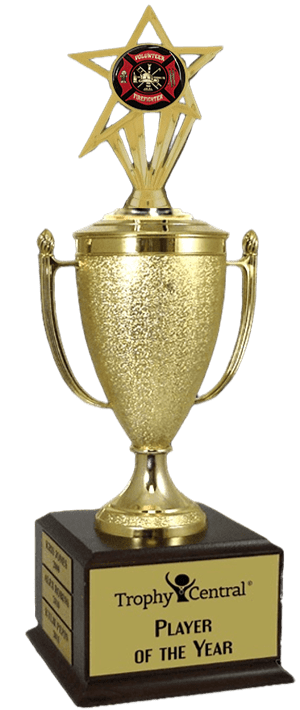 Volunteer Firefighter Champion's Cup Trophy with Insert