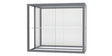 Champion Wall-Mounted Display Case w/ Mirror Back and Satin Natural Aluminum Frame, 1 Shelf, 30"H x 36"W x 14"D